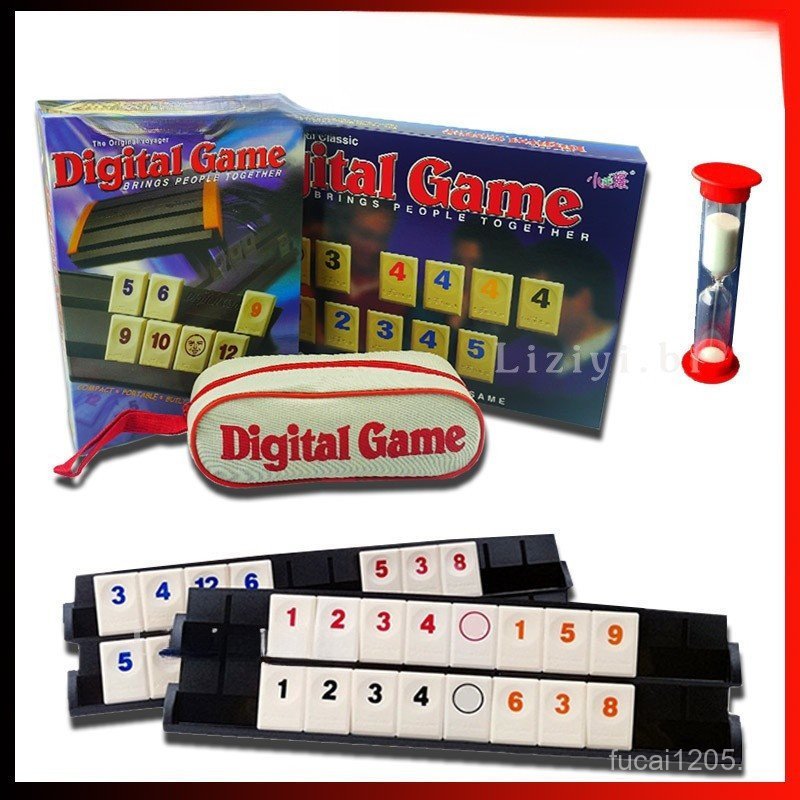 Jogo De Tabuleiro Rummikub Israel Mahjong Quebra-Cabeça Casual