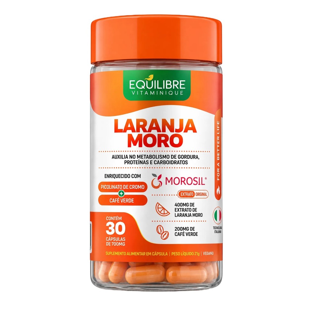 Laranja Moro Morosil + Cromo + Café Verde + Vitaminas