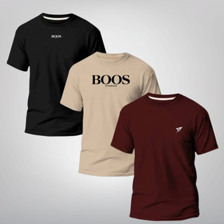 Kit 3 Camisetas Básicas Streetwear Camisa T-Shirt Masculina Slim Promoção Algodão Varias Cores