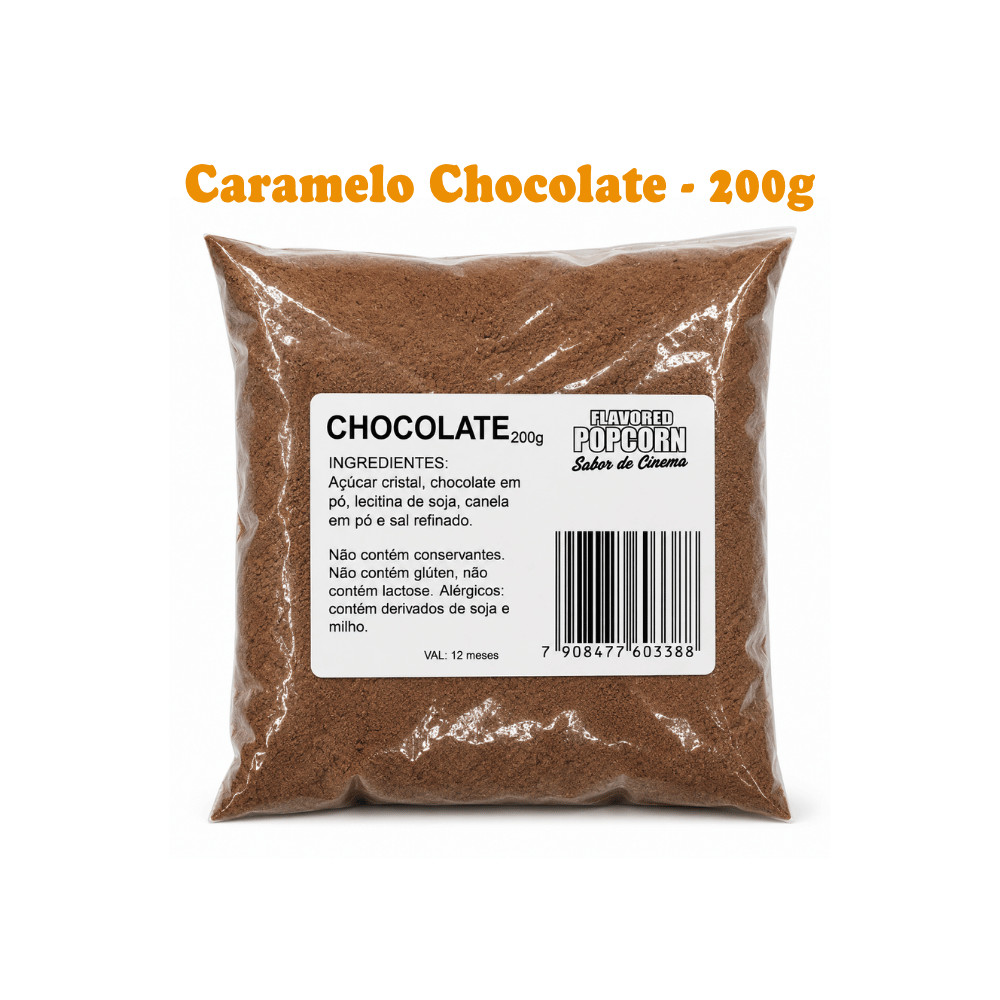 Caramelos para Pipoca Doce - Sabor Chocolate - 200g