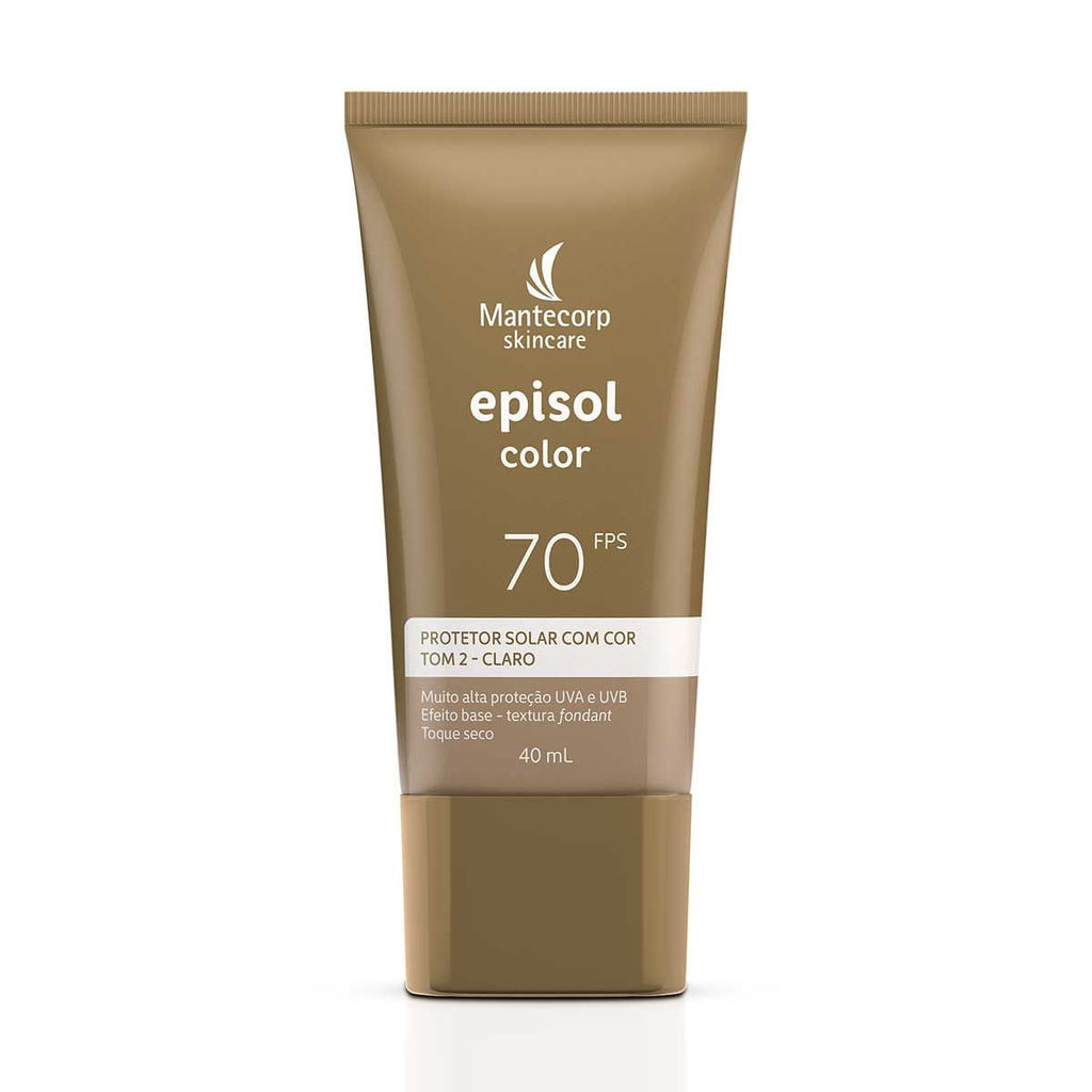 Protetor Solar Episol Color Tom 2 Claro FPS 70 40ml