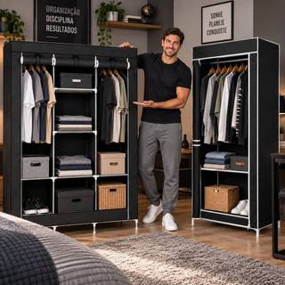 Guarda Roupa Portátil Barato Simples em TNT Diversos Modelos Organizador Prático Compacto Closet Roupas