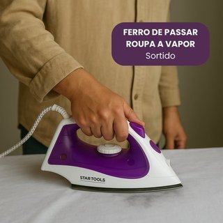 Ferro de Passar a Vapor Base Cerâmica Antiaderente STARTOOLS 127V (110V) e 220V