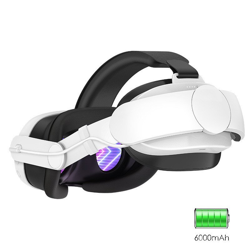 Fita de cabeça recarregável de 6000 mAh para óculos VR Meta Quest 3 Elite