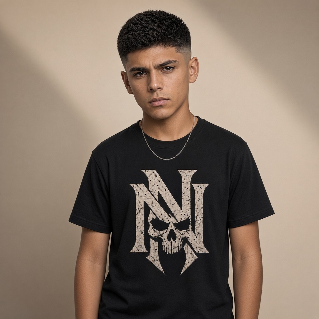 Camiseta Infantil e Jovem Estampada NY Caveira 100% Algodão Premium Criança Personalizada Unissex Blusa Camisa Jovem
