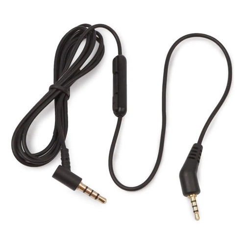 Cabo De Áudio Plug 2,5mm Para 3,5mm Compatível Com Fone Bose Qc3, Preto Reposição Headset Fone de Ouvido