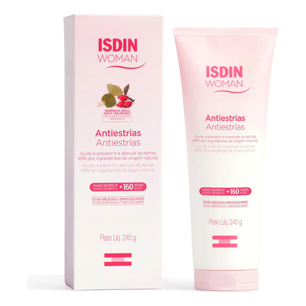 Creme Antiestrias Corporal Gravidez Gestante Hidratante Isdin 245g