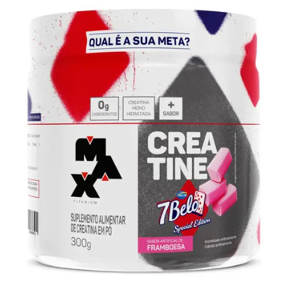 Creatina Monohidratada 300g Sabor 7belo Max Titanium