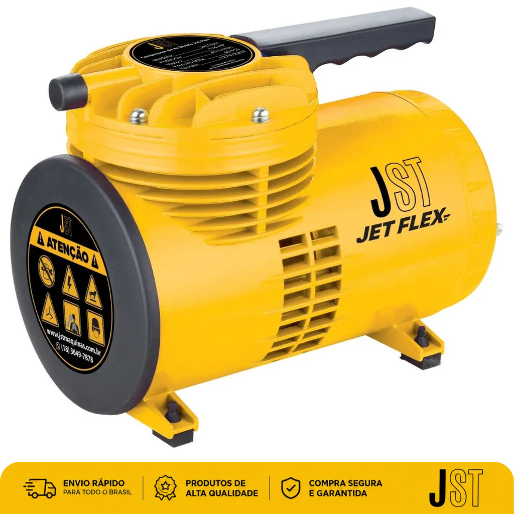 Compressor de Ar Direto Portátil 220V 1/4HP Jet Flex JST com Pistola
