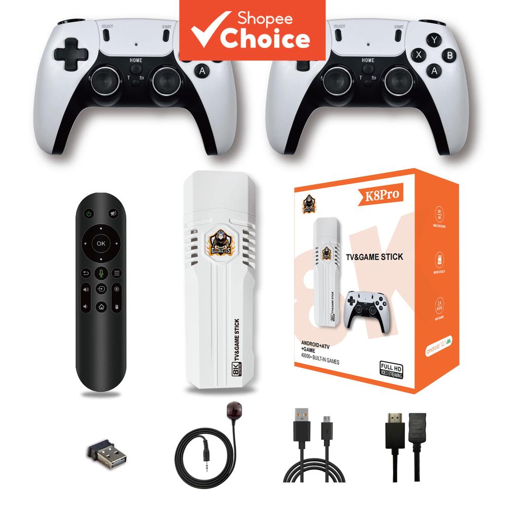 Consoles de videogame Android 12.5+ ATV K8 Pro Allwinner H313, carregador do Nintendo Switch Joy-Con original, suporta