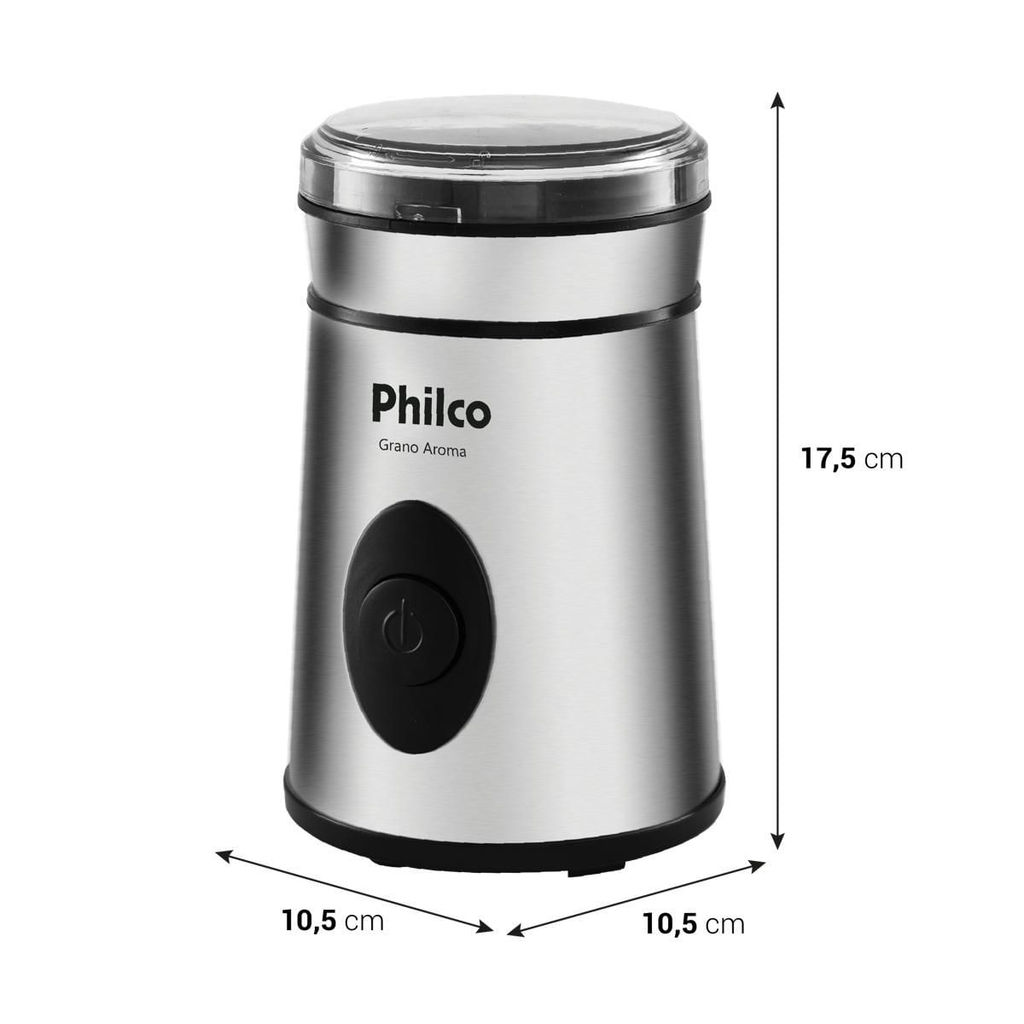 Moedor de Café Philco 50g de grãos 200W Inox Grano Aroma · foto 2