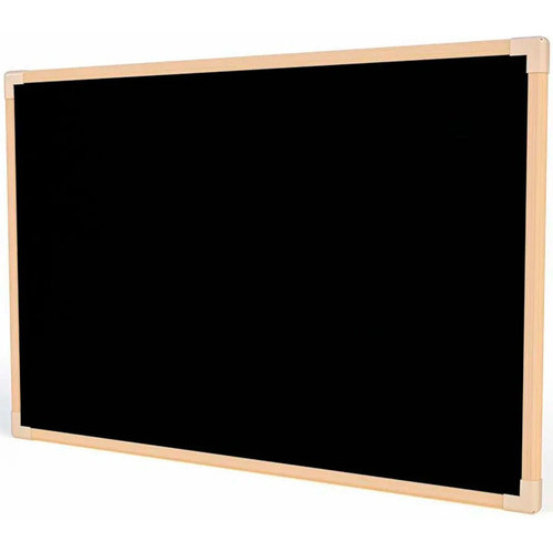 100x70 Quadro Negro Lousa Preta Para Giz Moldura Madeira Pinus Neo Stalo
