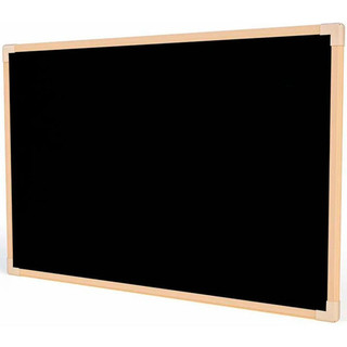 100x70 Quadro Negro Lousa Preta Para Giz Moldura Madeira Pinus Neo Stalo