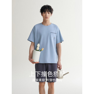 [5A Antibacteriano] Pijama Interno Masculino Verão Puro Algodão Shorts de Manga Curta Loungewear Masculino Verão Verão E