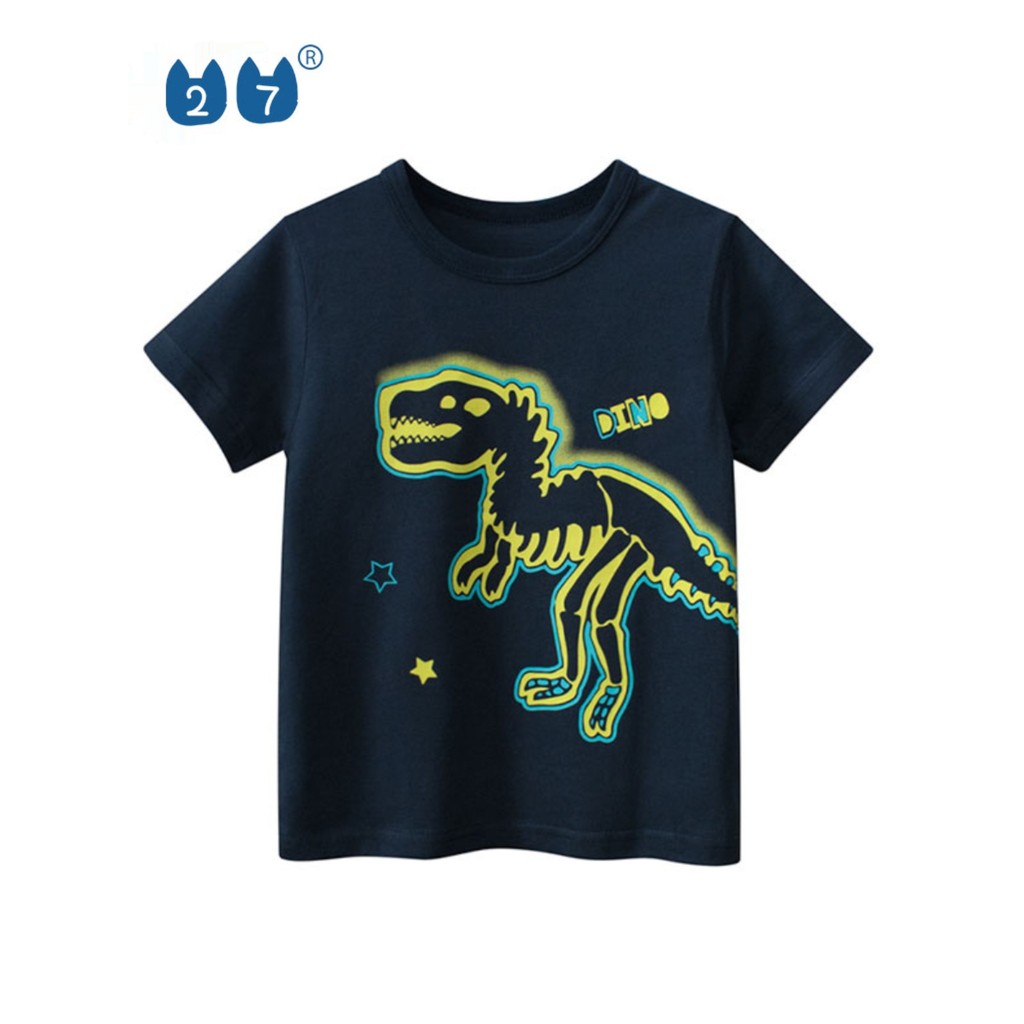 27 crianças verão novo estilo crianças dinossauro moda topo versão coreana roupas infantis meninos camiseta impressa alg