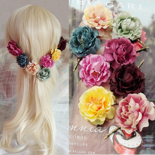 Elegante Retro japonês estilo coreano acessórios de cabelo de noiva flor grampo de cabelo clipe lateral Hairpin Headdres