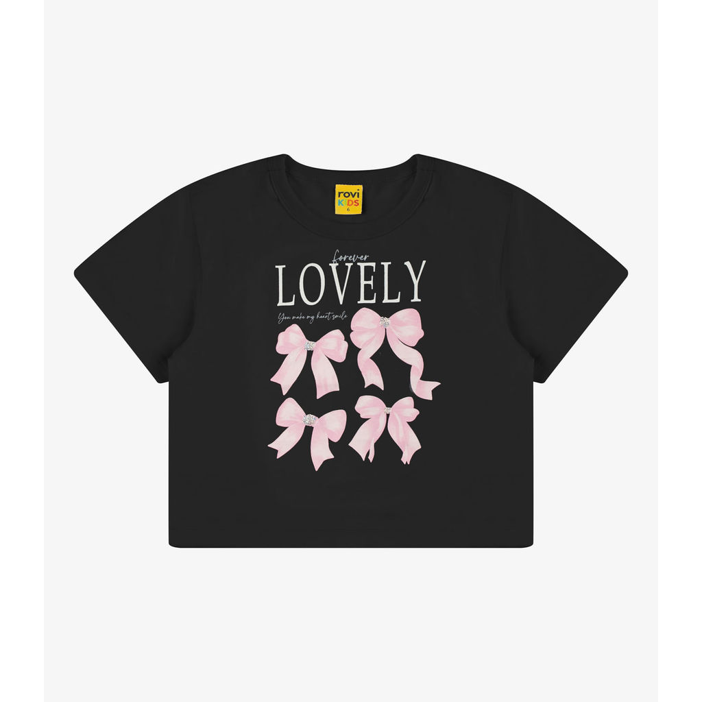 Blusa Feminina Meia Malha Rovi Kids Preto