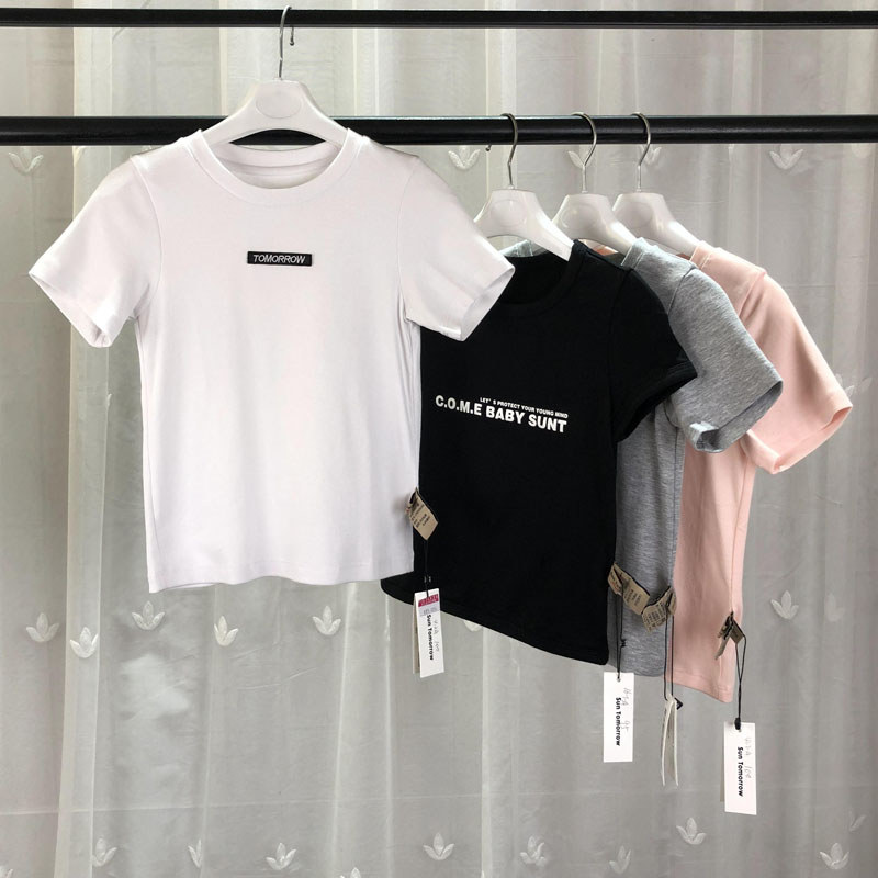 High-End marca retirada gabinete roupas infantis médio pequeno crianças meninos meninas camiseta de manga curta crianças