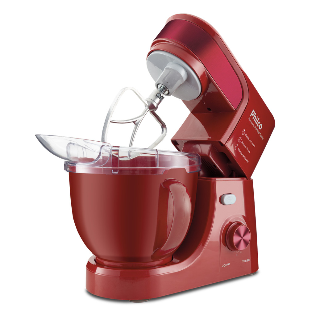 Batedeira Planetária Philco 4,5L Vermelha 700W PHP500V — imagem 2 de 2