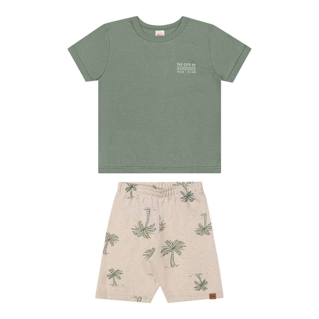 Conjunto Infantil Menino Coqueiros Elian Verde