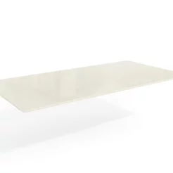 Tampo para Mesa de Jantar Retangular 180x90cm Vidro/MDF 30mm para 6 Lugares Off White Branco/Withe Off White
