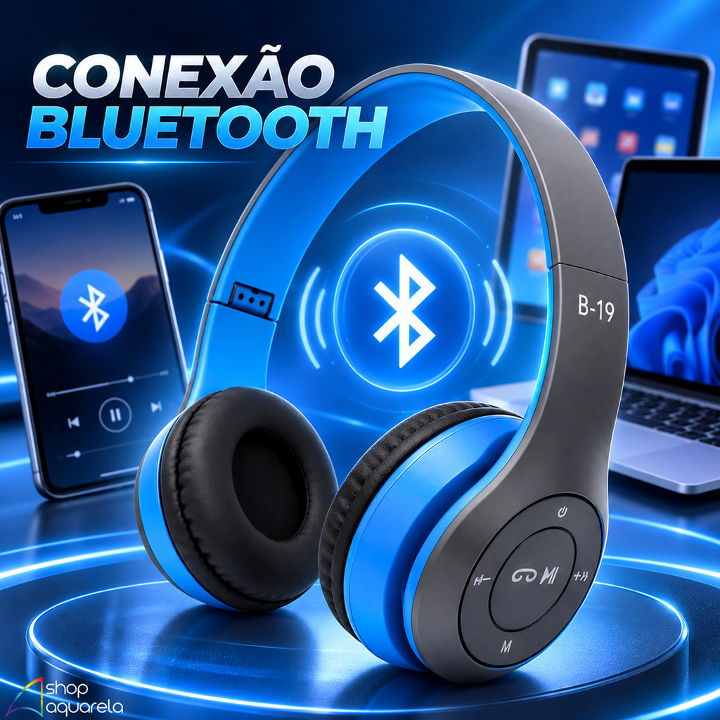 Fone de Ouvido Sem Fio Bluetooth Anti Ruído Áudio HD Premium · foto 2