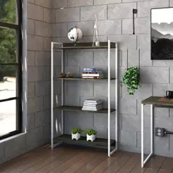 Estante Dynamica 80X30X146cm C/04 Prateleiras Estrutura Branca