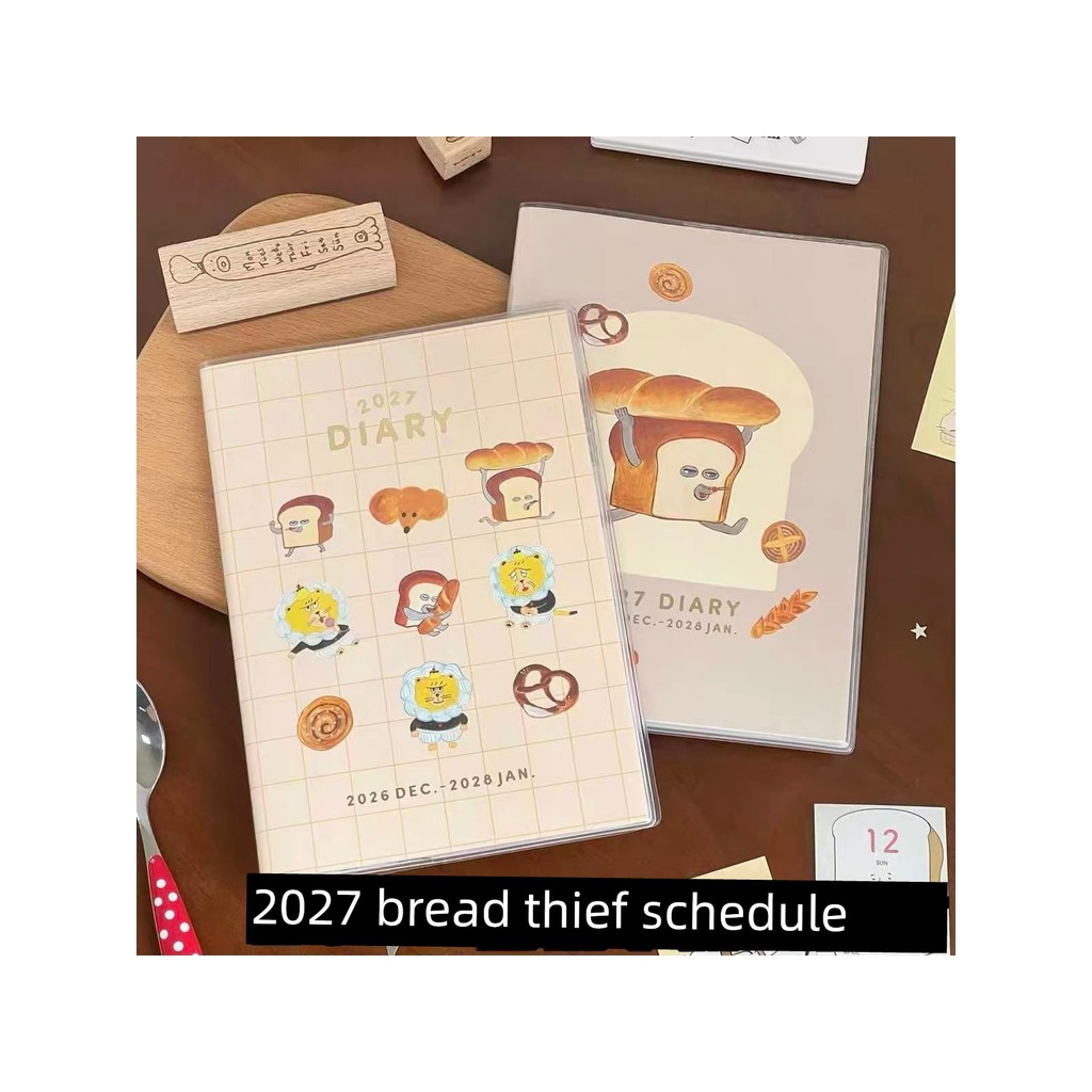 planner 2027 agenda planner 2027 2027 Novo calendário de ladrões de pão B6 plano semanal de mês de livro de contabilidad