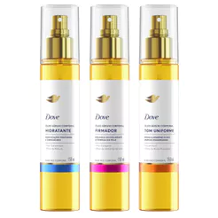 Kit Dove Séruns Corporais Firmador 150ml + Tom Uniforme 150ml + Hidratante 150ml