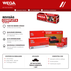 KIT Filtros RENAULT LOGAN SANDERO 1.0 12V 3 CILNDROS - WEGA