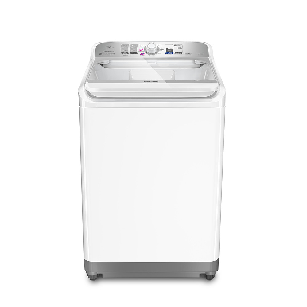 Máquina de lavar Ideal+ Panasonic 15Kg Lavagem Eficiente SmartSense Função Vanish Branca - NA-F150B1W