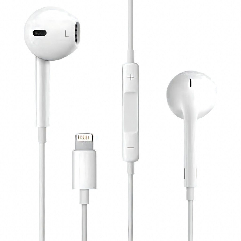 Fone de Ouvido Estereo C Fio Branco Microfone Controle de Volume Iphone  TypeC