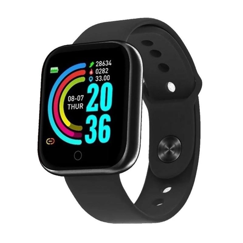 Relógio Inteligente Bluetooth 4.0 Smartwatch D20 1.3" 150mAh Monitoramento de sono Medidor de passos A Novo Imports