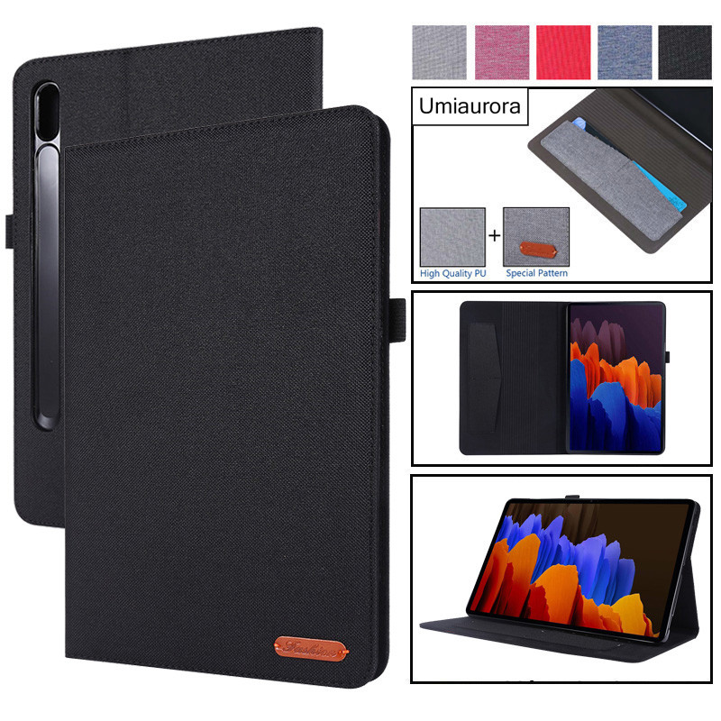 Para Samsung Tab S6 S7 S8 S9 FE Plus S10 Ultra SM-X920 12.4 Polegada X820 S10 +/S9 + Tablet Caso Flip Couro Do Plutônio