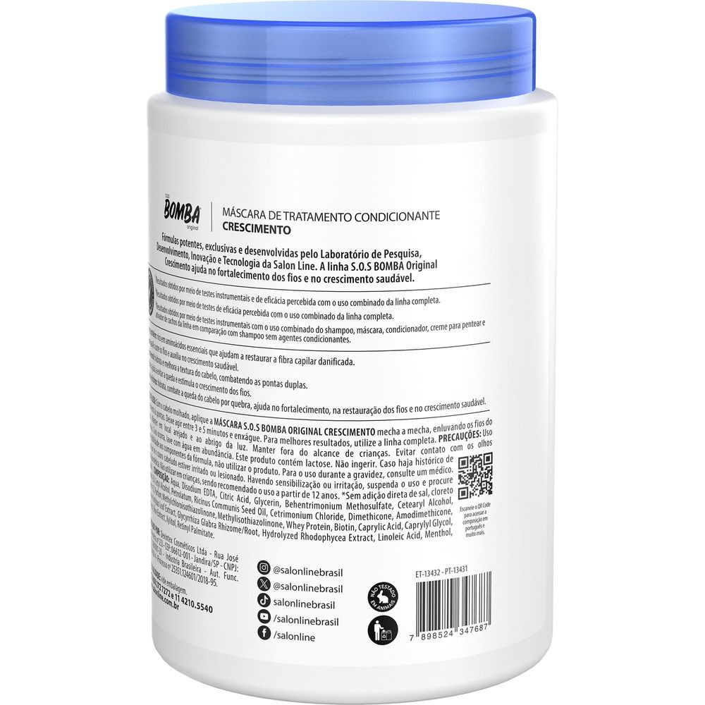 Máscara de Hidratação SOS Bomba Original Salon Line 1kg — imagem 2 de 2