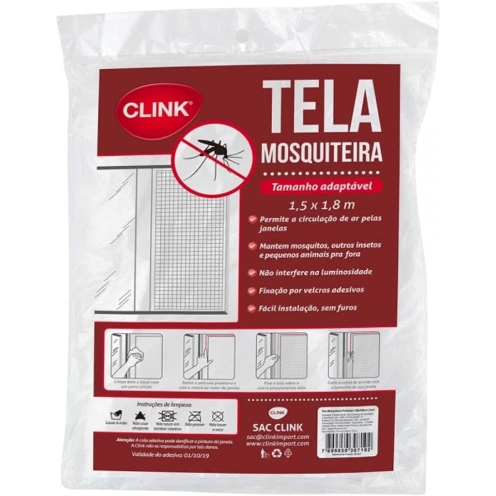 Tela Mosquiteiro para Janela 1,5 x 1,8 Clink