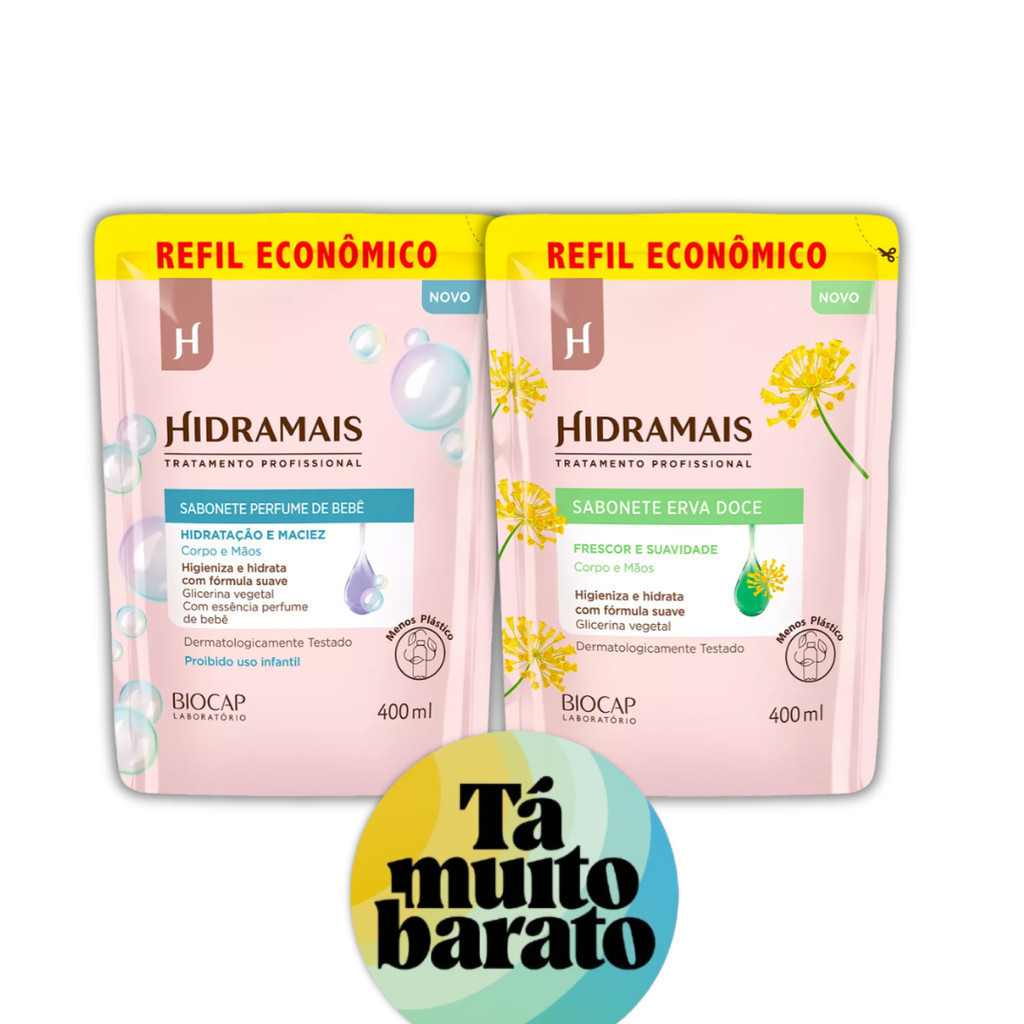01 UNIDADE Sabonete Hidramais Refil Economico 400 ml PS