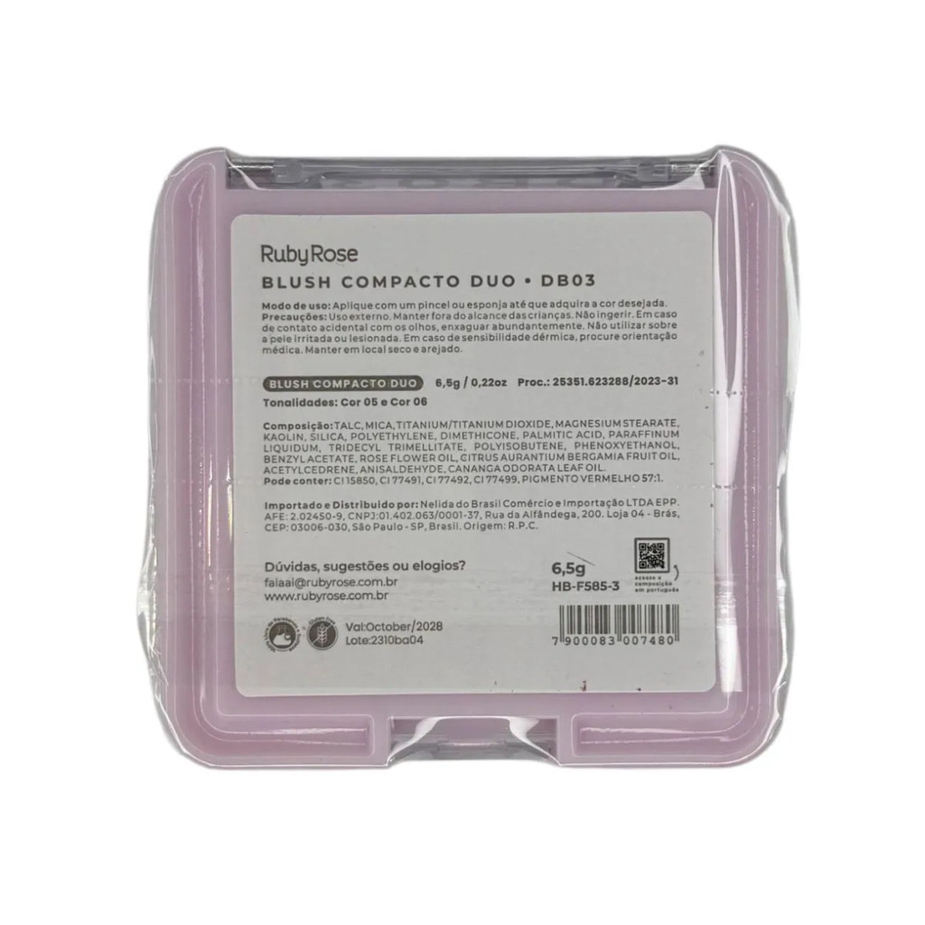BLUSH COMPACTO DUO COR DB03 RUBY ROSE · foto 2