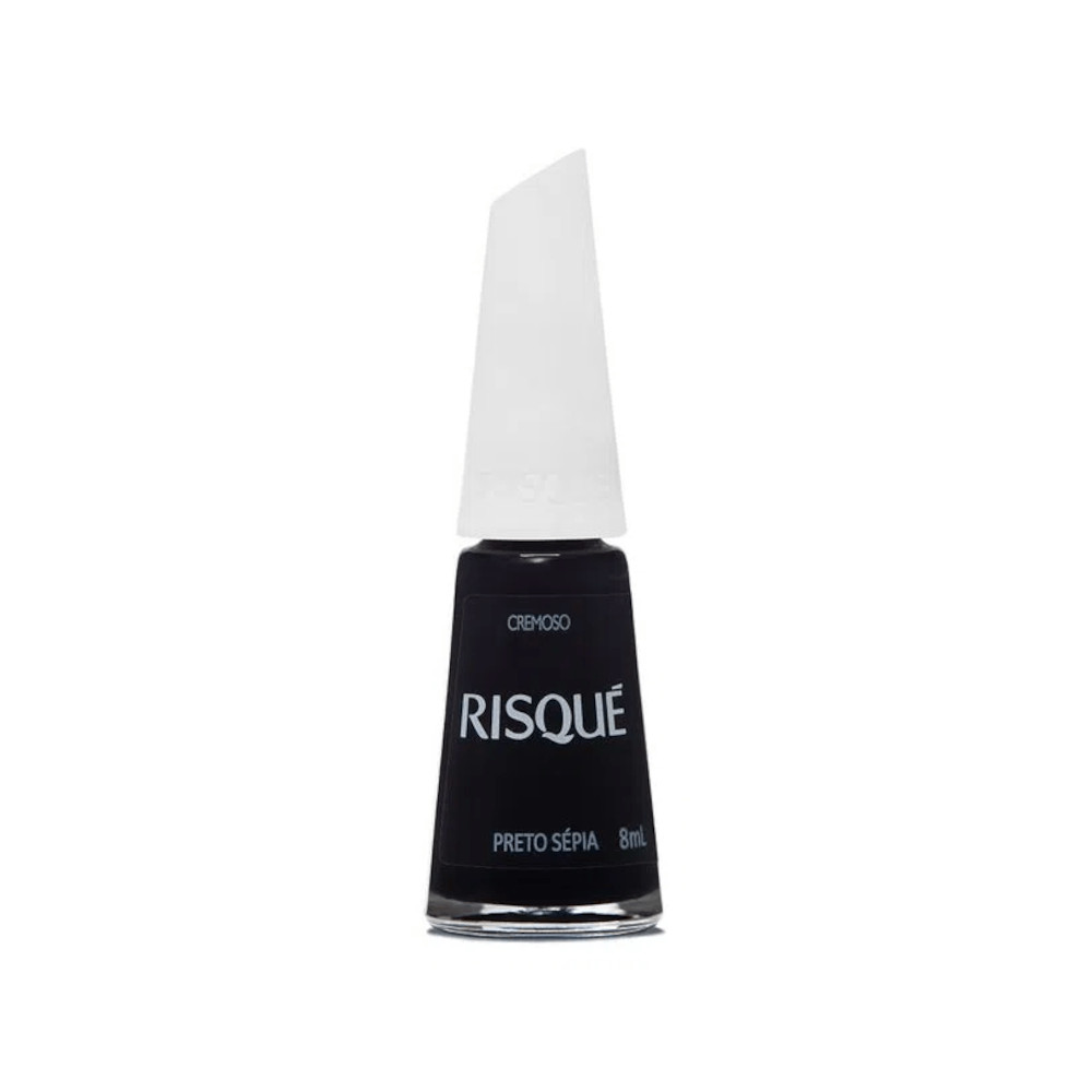 Esmalte Risqué Escuro Cremoso Preto Sépia em Oferta na Shopee