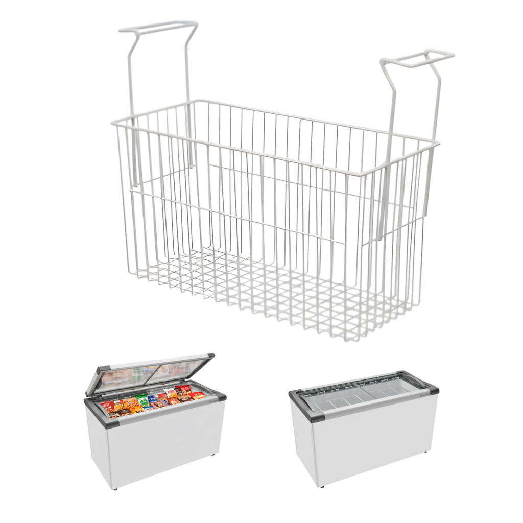 Cesto Para Freezer Multifuncional Aramado Organizador Geladeira Picolés Frutas Polpas