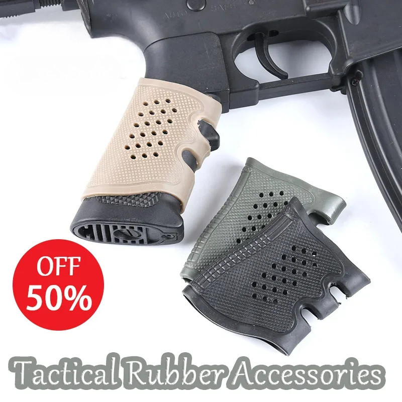 Acessórios Táticos De Borracha Para Airsoft , Luva Respirável Antiderrapante De Proteção AR15 HK416 M4 M16 G17 G19 G22 ,