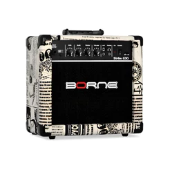 Amplificador Borne Strike G30 Jornal Guitarra Cubo Personalizado Bivolt Drive Auxiliar para Celular