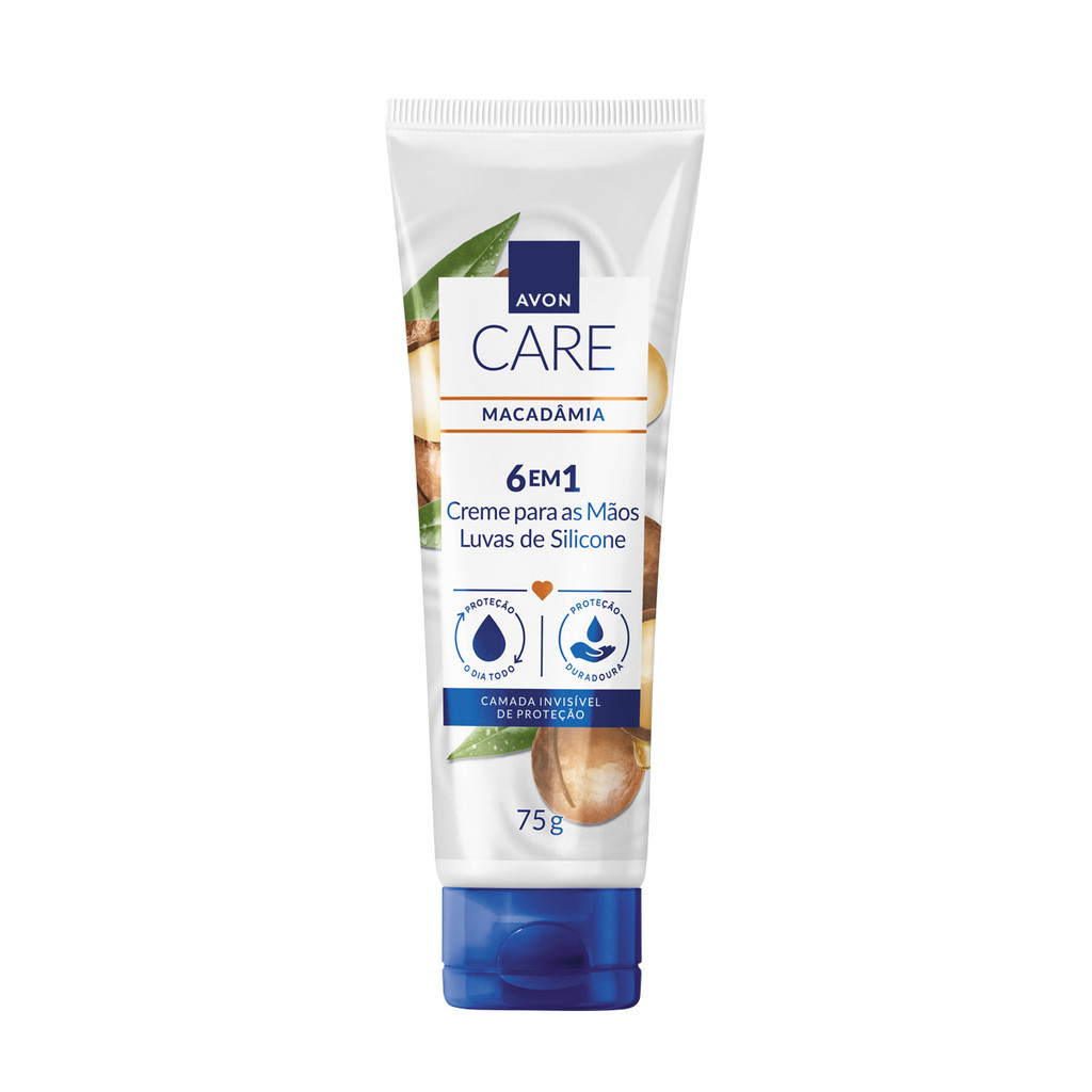 Creme Hidratante para as Mãos Luvas de Silicone Macadâmia Feminino 75g
