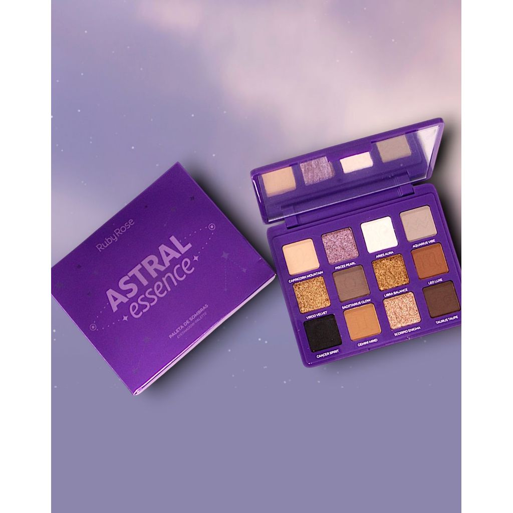 Paleta de Sombras Astral Essence Ruby Rose - Cores Cósmicas