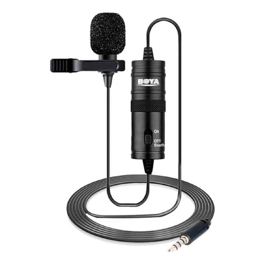 Microfone Lapela Boya By-m1 Condensador Omnidirecional Preto