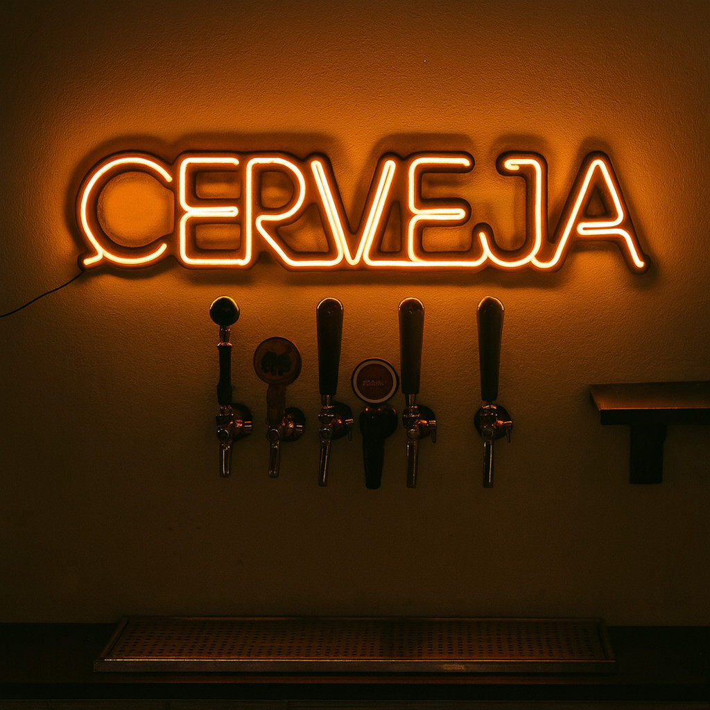 Painel Luminoso Neon Led Decorativo Letreiro Cerveja em PVC Decorativo Bares e Restaurantes