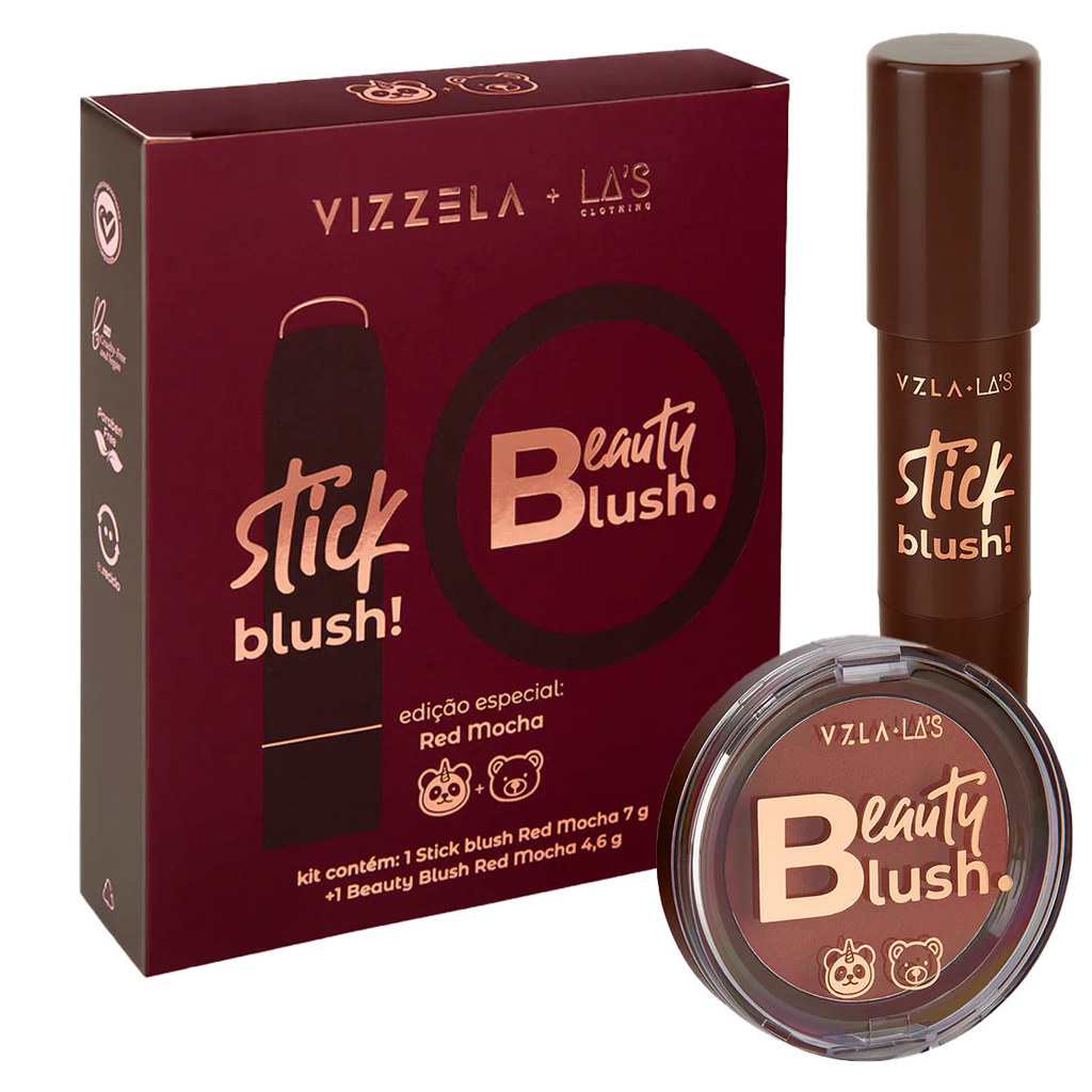 Kit Blushes Vizzela Red Mocha + La's