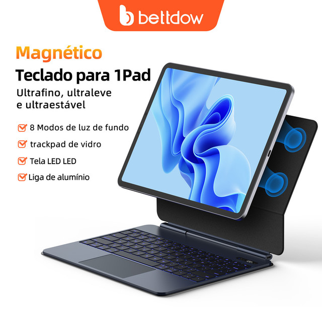 BETTDOW Aluminum Magic Keyboard for iPad Air 4/5/6 11 Pro 11 Gen10 10.9 Wireless Bluetooth Keyboard