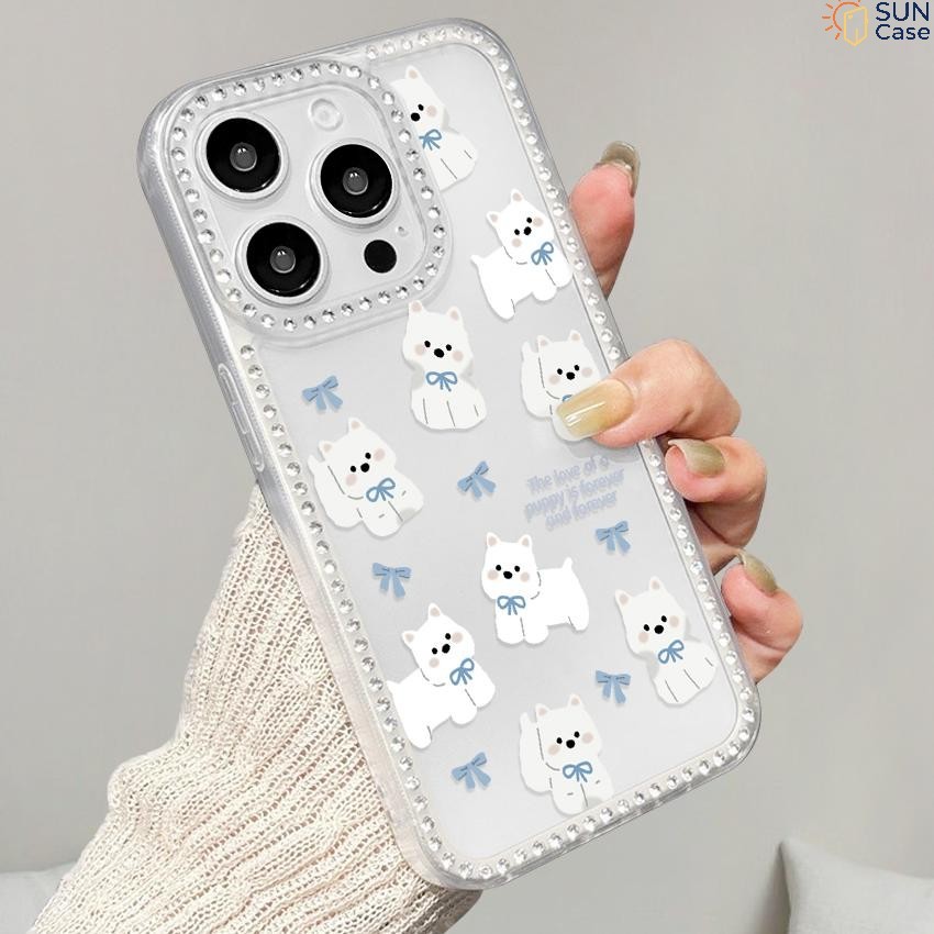 Capinha Para iPhone 15 14 13 12 11 XR Pro Capa Ce Celular Normal Com Diamante Glitter Transparente SZK 1005