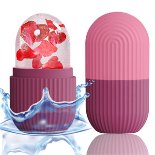 1Pc Rolo De Gelo Silicone Para Rosto-Massagem Pele-Facial De Beleza Olhos Pescoço em Oferta na Shopee
